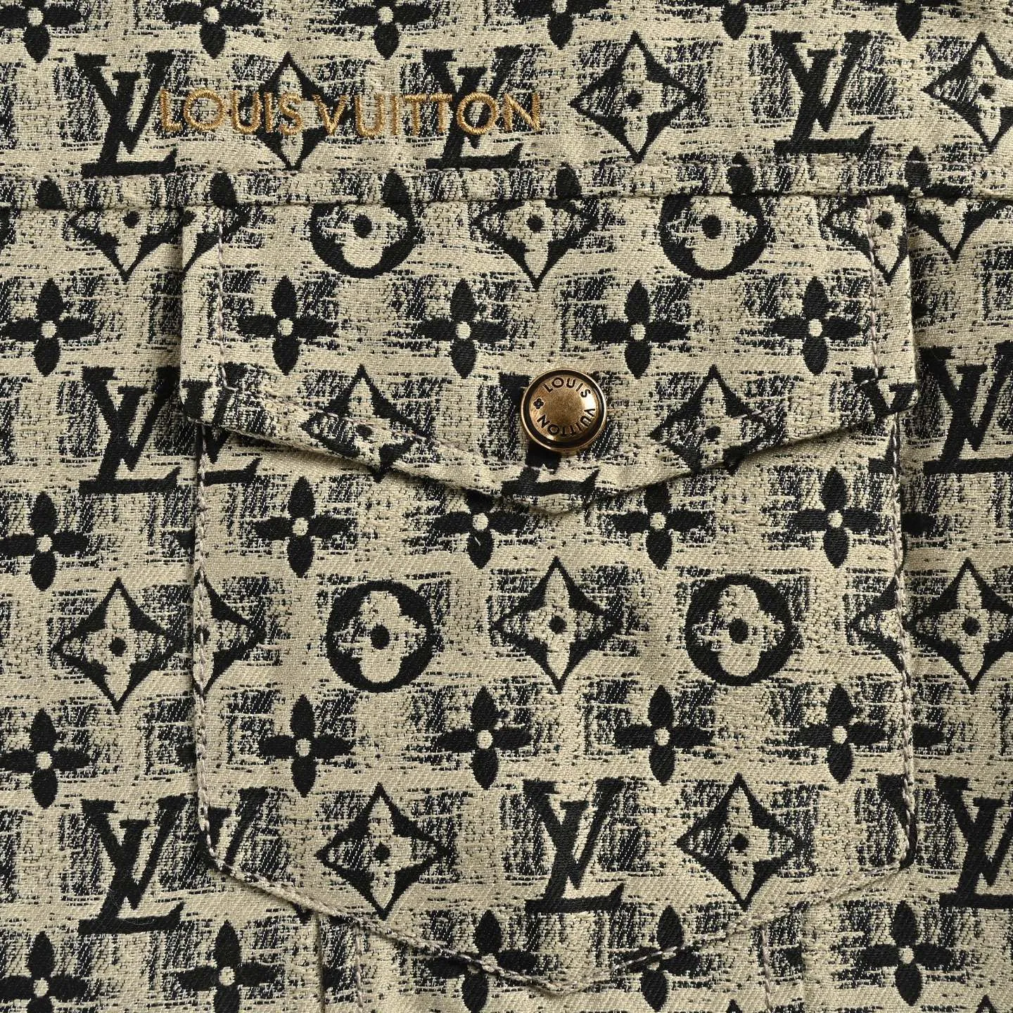 Louis Vuitton/Louis Vuitton all-over embroidered old flower lapel jacket